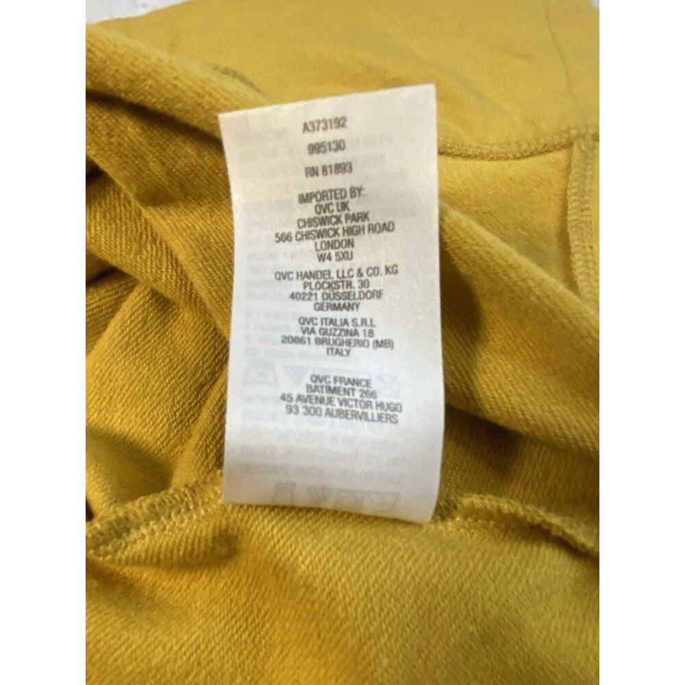 Rachel Hollis Mustard Yellow Girl Wash Your Face Lightweight Thumbholes Size L - Picture 8 of 10